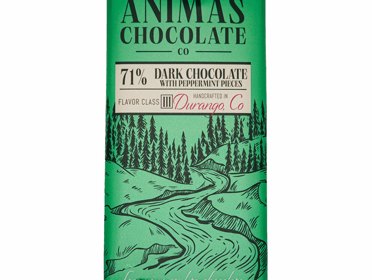71% Dark Chocolate with Peppermint - Animas Chocolate Company